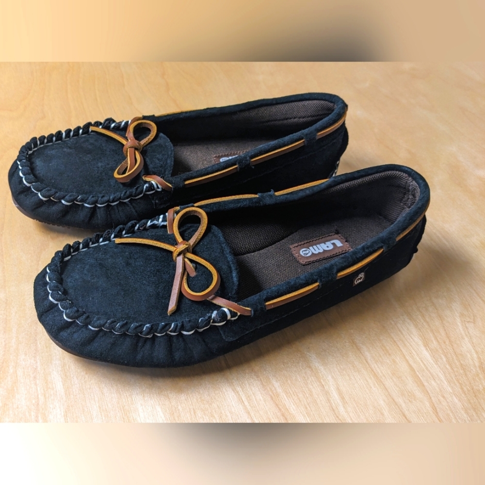 LAMO Britain Mock II Moccasins, Women's Size 8, Navy Blue, NWOT
